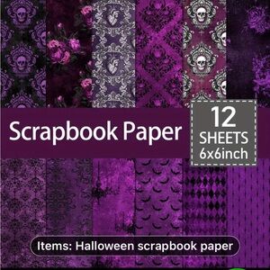 (3 for $20)Halloween Scrapbook Paper Pad - 12 Sheets, 6x6 Inch